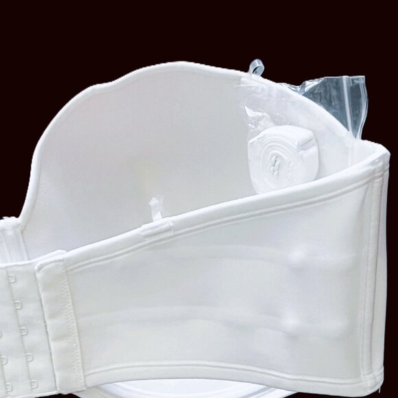 Vanity Fair convertible strapless or with. Underwire Bra 44DDD (44F) White New - Picture 5 of 9